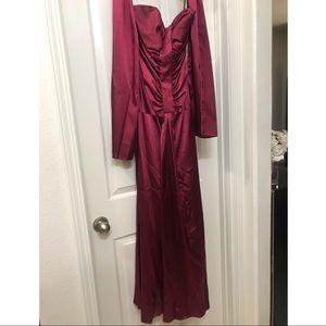Prom formal bridesmaid dress maroon small